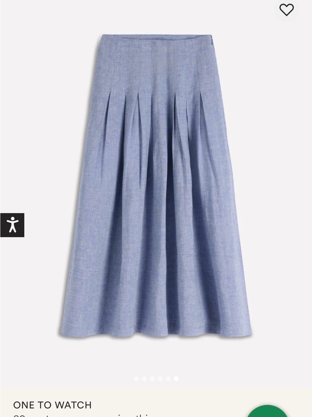 Boden Blue Pleated Maxi Skirt